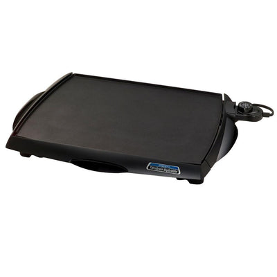 Tilt 'n Drain 285 sq. in. Black Non-Stick Electric Griddle - Super Arbor