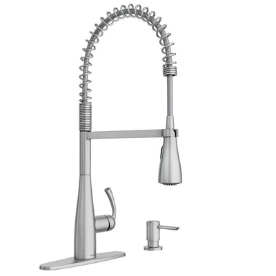 Essie Spring Single-Handle Pull-Down Sprayer Kitchen Faucet with PowerClean in Spot Resist Stainless