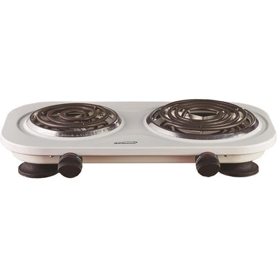 2-Burner 30 in. White Electric Burner - Super Arbor