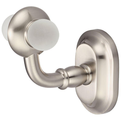 Glass Series Single Robe Hook in Brushed Nickel - Super Arbor