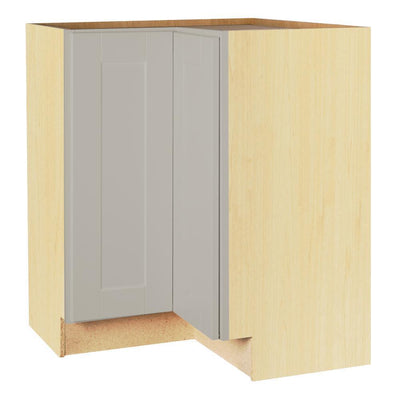 Shaker Assembled 28.5x34.5x16.5 in. Lazy Susan Corner Base Kitchen Cabinet in Dove Gray