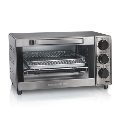 Sure Crisp 1120 W 4-Slice Stainless Steel Toaster Oven with Air Fry - Super Arbor