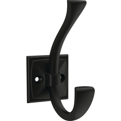 Ruavista 4.38 in. Flat Black Coat and Hat Hook - Super Arbor