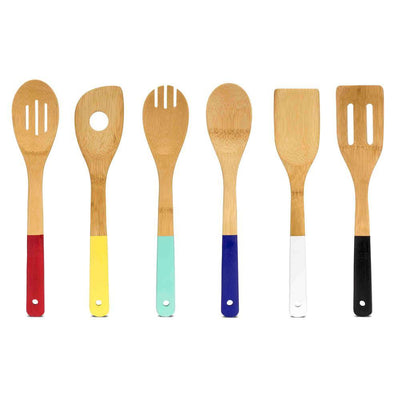 Bamboo Kitchen Utensil Set (Set of 6) - Super Arbor