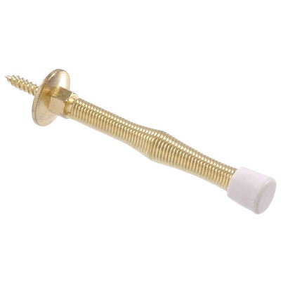 3 in. Brass Utility Spring Door Stop (5-Pack) - Super Arbor