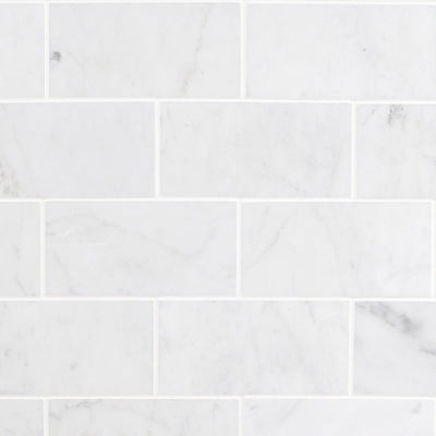 Ivy Hill Tile White Carrara 3 in. x 6 in. x 9mm Polished Marble Subway Tile (40 pieces / 5 sq. ft. / box) - Super Arbor