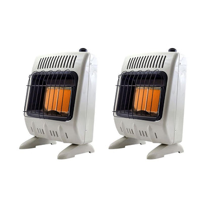 Home Jobsite 10,000 BTU Vent Free Natural Home Gas Space Heater (2-Pack) - Super Arbor