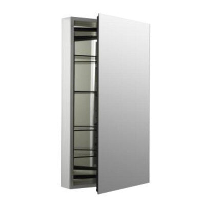 Catalan 20-1/8 in. W x 36 in. H Aluminum Single-Door Surface-Mount Medicine Cabinet - Super Arbor
