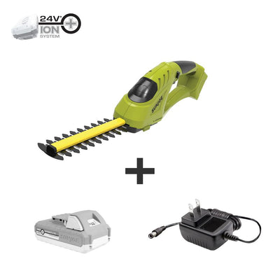 Sun Joe 24-Volt Cordless Handheld Trimmer Kit with 2.0 Ah Battery plus Charger - Super Arbor