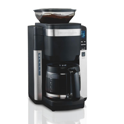 12-Cup Black Auto Grounds Dispensing Coffee Maker - Super Arbor