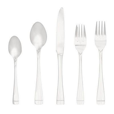 Pearl 20-Piece Matte 18/0 Stainless Steel Flatware Set (Service for 4) - Super Arbor