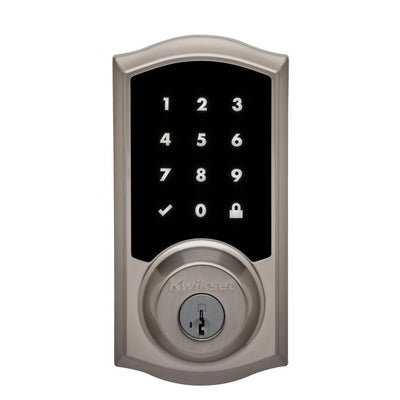 Premis Touchscreen Smart Lock Satin Nickel Single Cylinder Electronic Deadbolt Featuring SmartKey Security - Super Arbor