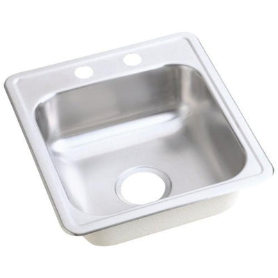 Dayton Drop-In Stainless Steel 17 in. 2-Hole Bar Sink - Super Arbor