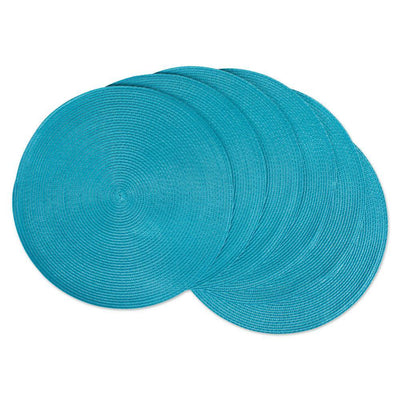 Aqua Round Woven Placemat (Set of 6) - Super Arbor