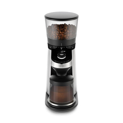 12 oz. Black Stainless Steel Burr Coffee Grinder with Integrated Scale - Super Arbor