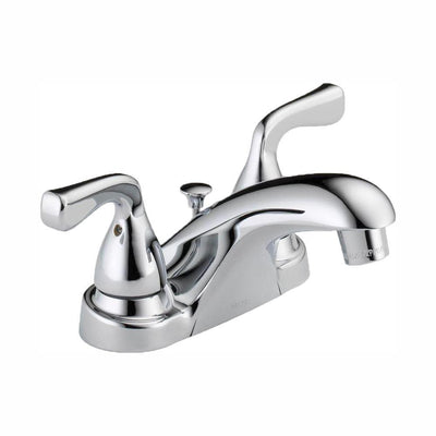 Foundations 4 in. Centerset 2-Handle Bathroom Faucet in Brushed Nickel - Super Arbor