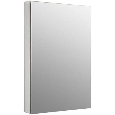 Catalan 24.125 in. W x 36 in. H x 5 in. D Recessed or Surface Mount Medicine Cabinet in Satin Anodized Aluminum - Super Arbor