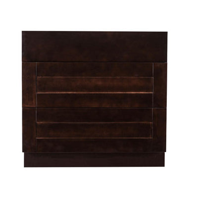 Anchester Assembled 24 in. x 34.5 in. x 24 in. Base Cabinet with 3 Drawers in Dark Espresso - Super Arbor