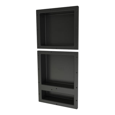 Redi Niche 16 in. x 34 in. Triple Shower Niche Set in Black - Super Arbor