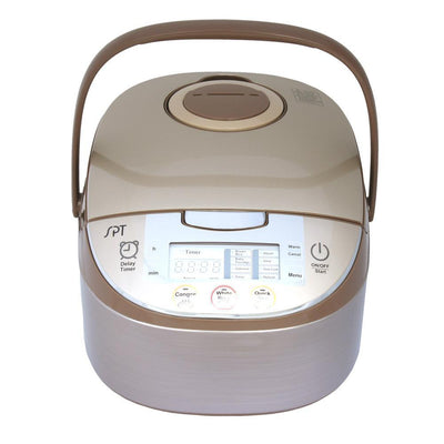 8-Cup Beige Rice Cooker with Steam Basket and Built-In Timer - Super Arbor