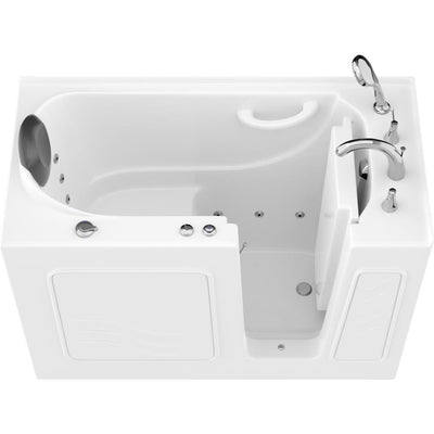 Safe Premier 52.75 in. x 60 in. x 26 in. Right Drain Walk-in Whirlpool Bathtub in White - Super Arbor