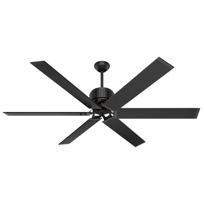 HFC-72 72 in. Indoor/Outdoor Matte Black Ceiling Fan with Wall Control - Super Arbor