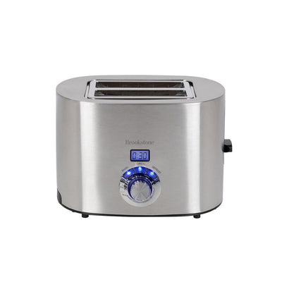 1350 W 2-Slice Stainless Steel Wide Slot Toaster - Super Arbor