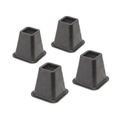 Black Plastic Bed Risers(Set of 4) - Super Arbor