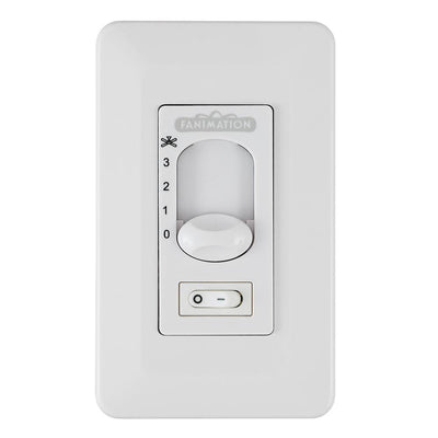3-Speed Wall Control Non Reversing Switch, White - Super Arbor
