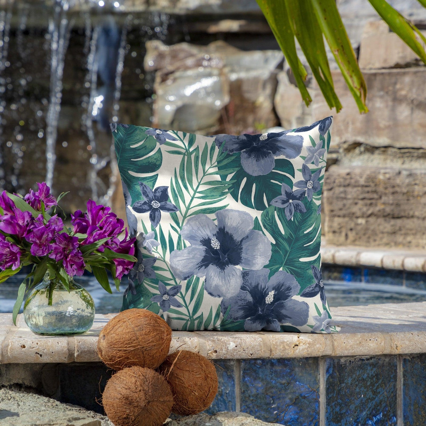arden selections salome tropical patio umbrella Arden Selections Salome Tropical 16 x 16 in. Outdoor Throw Pillow, 2 p – Super Arbor