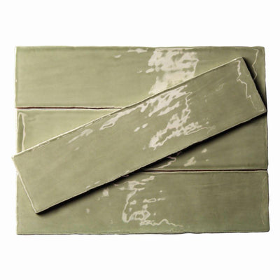 Ivy Hill Tile Catalina Kale 3 in. x 12 in. x 8 mm Polished Ceramic Subway Wall Tile (10.76 sq.ft./case)