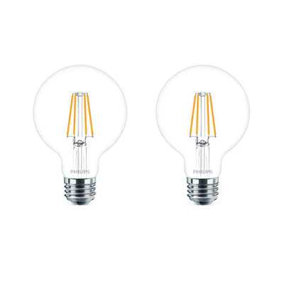 Philips 40-Watt Equivalent Daylight G25 Dimmable LED Light Bulb (2-Pack) - Super Arbor