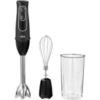 MultiQuick 5 MQ505 2-Speed Black Immersion Blender with Beaker and Whisk - Super Arbor