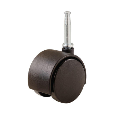 2 in. Plastic Twin Wheel Swivel Stem Casters with 75 lb. Load Rating (2 per Pack) - Super Arbor