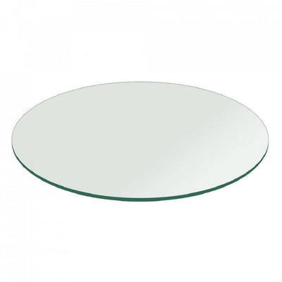 36 in. Clear Round Glass Table Top, 1/4 in. Thickness Tempered Flat Edge Polished - Super Arbor