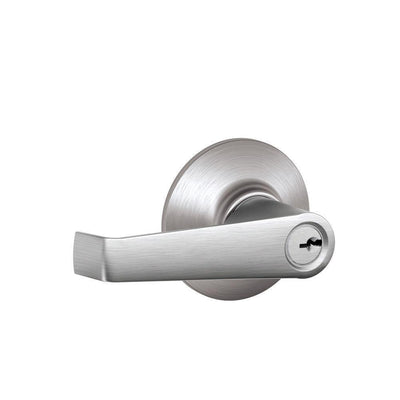 Elan Satin Nickel Light Commercial Keyed Entry Door Lever - Super Arbor