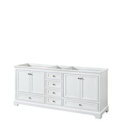 Deborah 79 in. W x 21.625 in. D Vanity Cabinet in White - Super Arbor