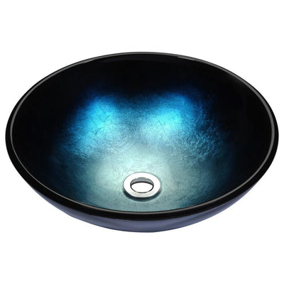 Tara Deco-Glass Vessel Sink in Deep Sea - Super Arbor