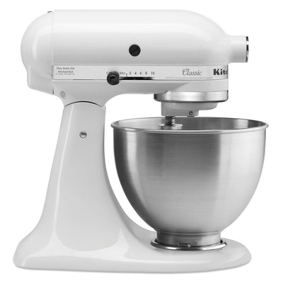 Classic Series 4.5 Qt. 10-Speed White Stand Mixer with Tilt-Head - Super Arbor