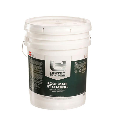 RoofMate HT Top Coat 5 Gal. White High Tensile Acrylic Reflective Elastomeric Roof Coating (15-Year Limited Warranty) - Super Arbor