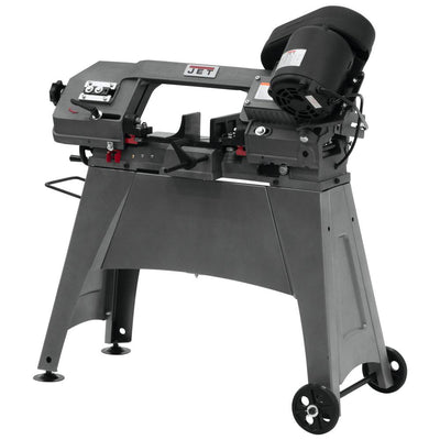 1/2 HP 5 in. x 6 in. Metalworking Horizontal and Vertical Band Saw with Open Stand, 3-Speed, 115/230-Volt, HVBS-56M - Super Arbor