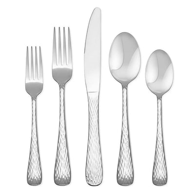 Melody 45 Piece Hammered Flatware Set (Service for 8) - Super Arbor