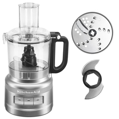 7-Cup 3-Speed Contour Silver Food Processor with Locking Lid - Super Arbor