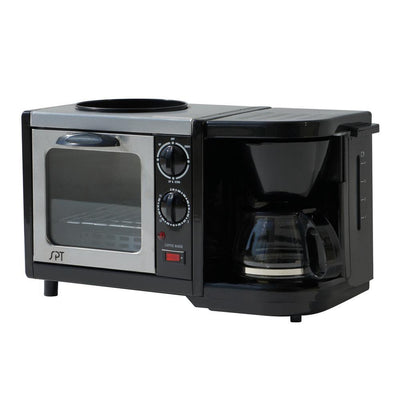 Breakfast Center 1450 W 2-Slice Black Toaster Oven - Super Arbor