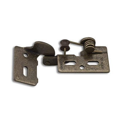 Antique Brass #3 1/4 in. Overlay Non-Wrap Self-Closing Hinge for Less than 5/8 in. Thick Doors - Super Arbor