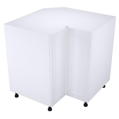 Threespine Ready to Assemble 36 in. x 34-1/2 in. x 24 in. Stock Lazy Susan Base Kitchen Cabinet in Shaker White Wood - Super Arbor