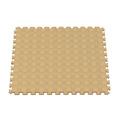 Norsk Multi-Purpose 18.3 in. x 18.3 in. Beige PVC Garage Flooring Tile with Raised Coin Pattern (6-Pieces)