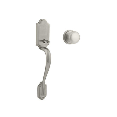 Arlington Satin Nickel Door Handleset without Deadbolt with Hancock Door Knob - Super Arbor