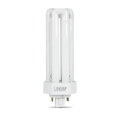 32W Equiv PL CFLNI Triple Tube 4-Pin Plug-in GX24Q-3 Base Compact Fluorescent CFL Light Bulb, Bright White 3500K - Super Arbor