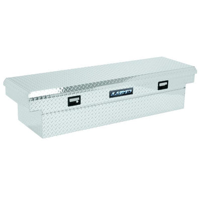 Lund 63 in Diamond Plate Aluminum Full Size Crossbed Truck Tool Box with mounting hardware and keys included, Silver - Super Arbor
